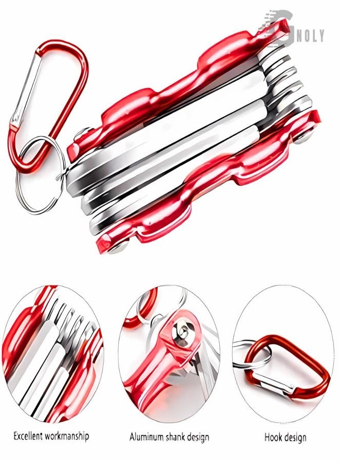 GNOLY مجموعة أدوات GNOLY متعددة الوظائف القابلة للطي - مفتاح سداسي - مجموعة مفاتيح ألين - أدوات إصلاح الدراجات الكل في واحد (موديل 14) - Image 2